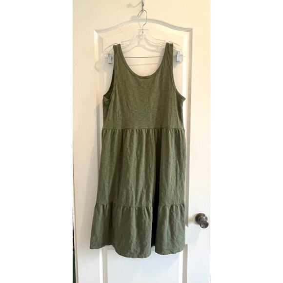 Gap Factory Sleeveless Tiered Midi Dress - Picture 2 of 6